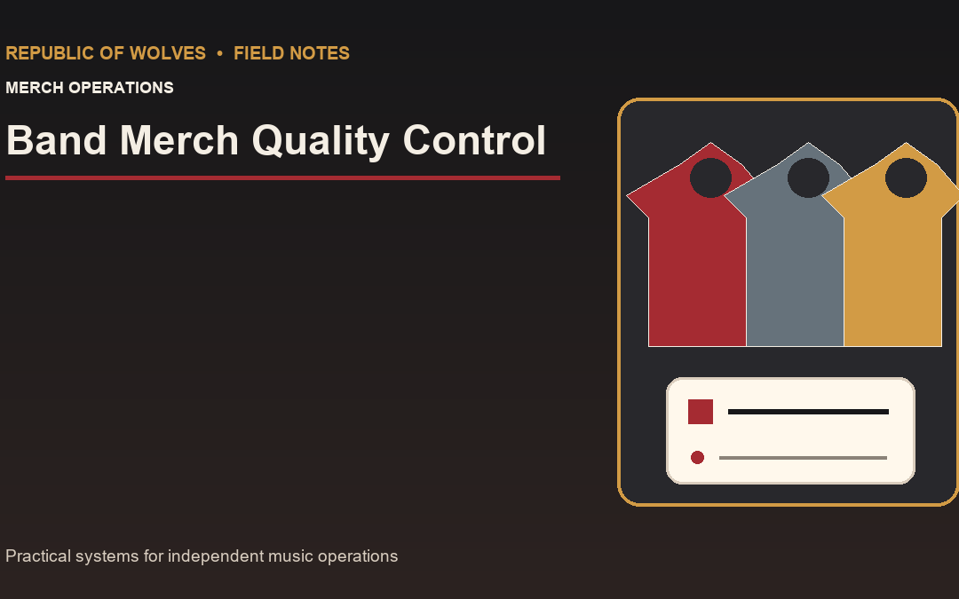 Merch Production Quality Control for Independent Bands