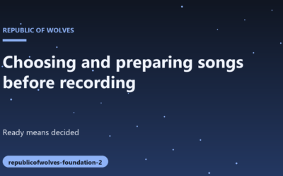 Strategies for Selecting and Preparing Songs Before Studio Recording